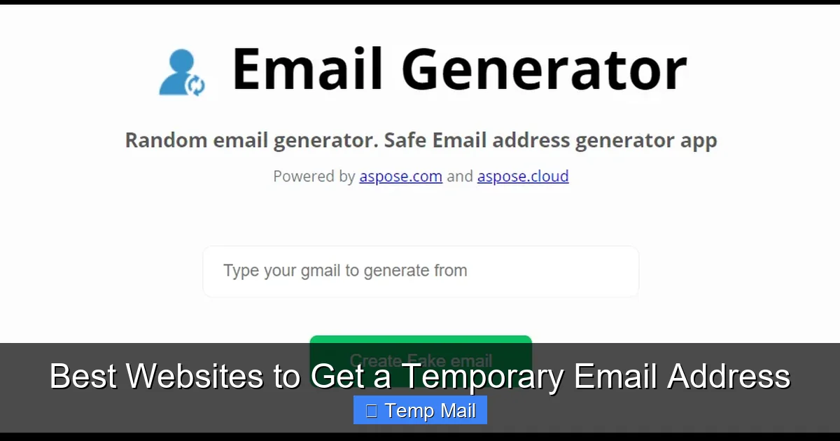 Best Websites to Get a Temporary Email Address
