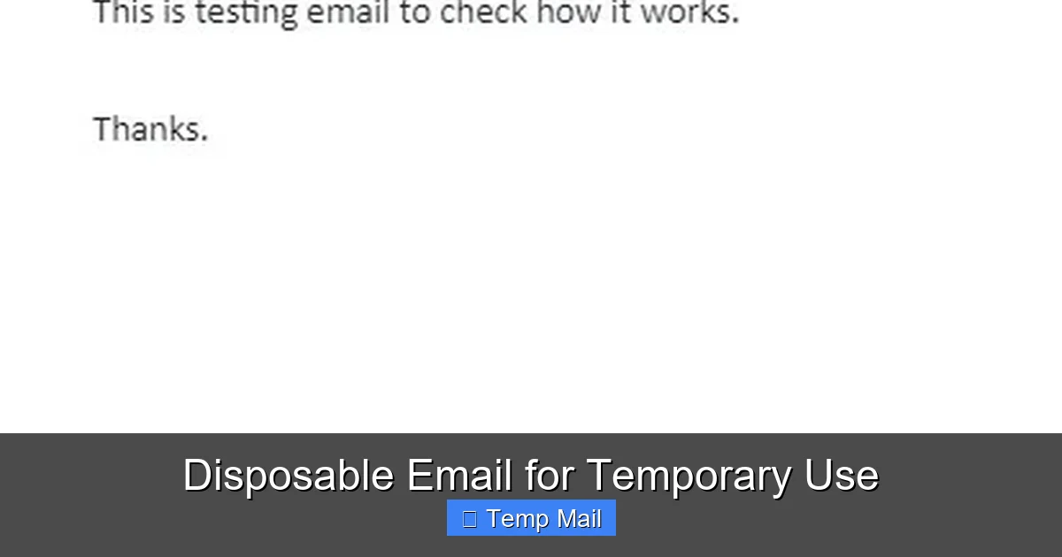 Disposable Email for Temporary Use