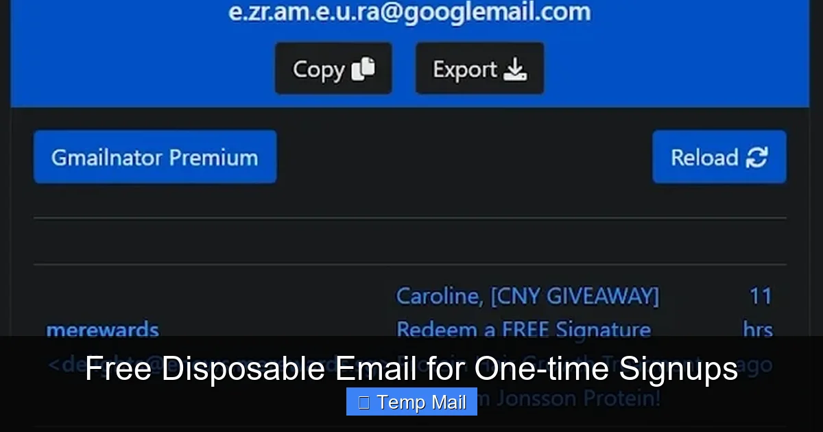 Free Disposable Email for One-time Signups