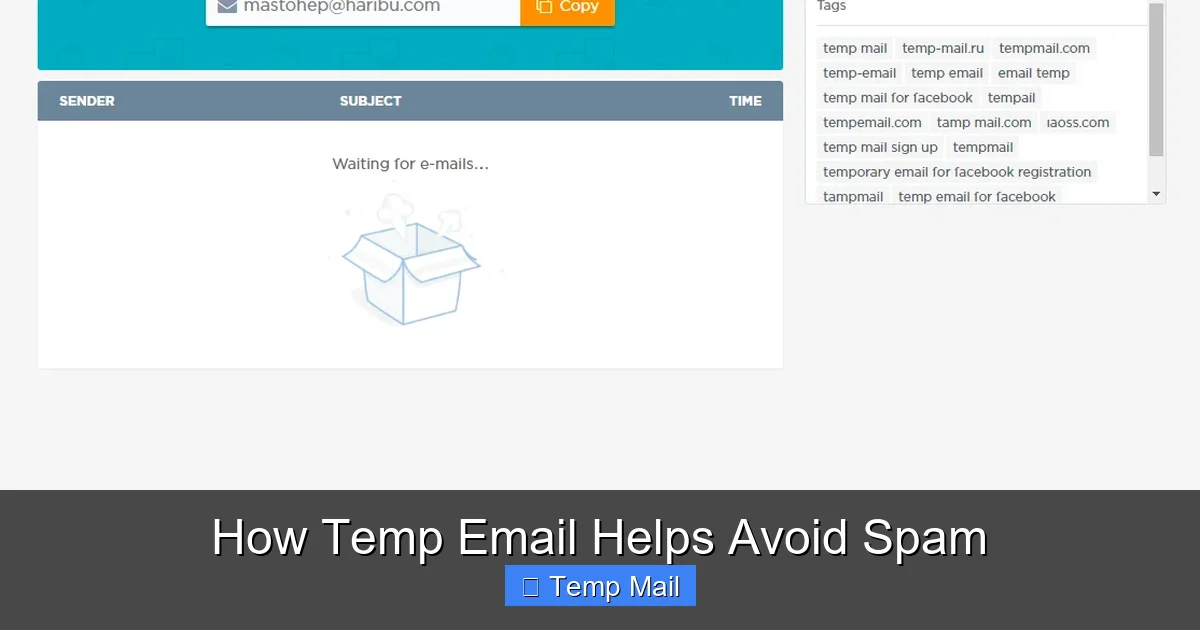 How Temp Email Helps Avoid Spam