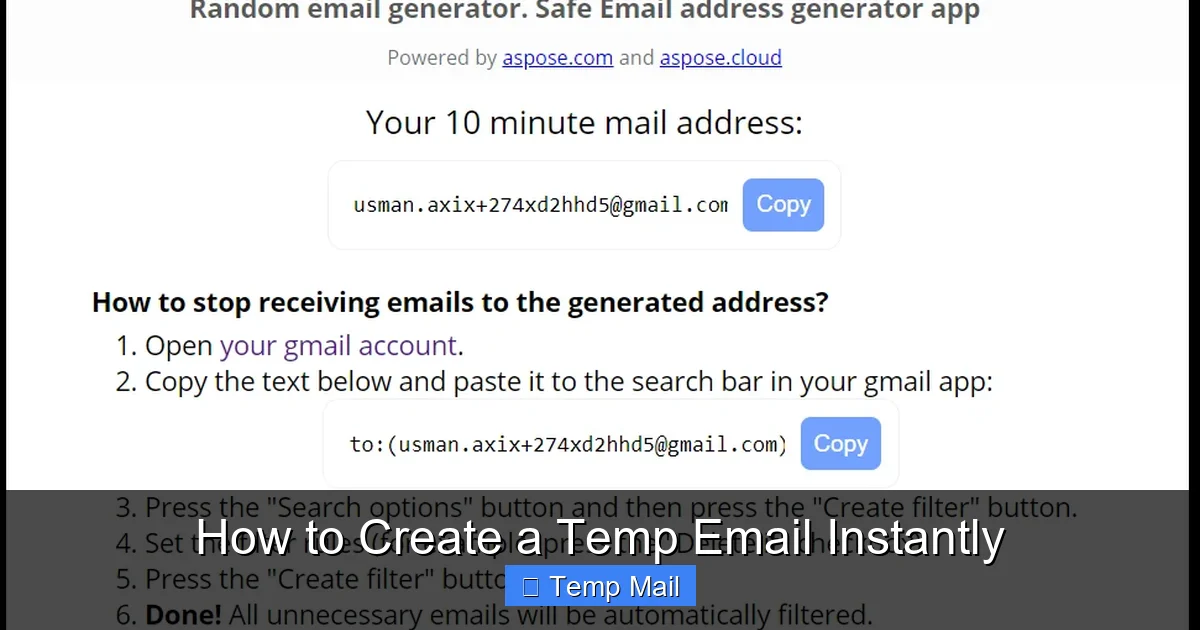 How to Create a Temp Email Instantly