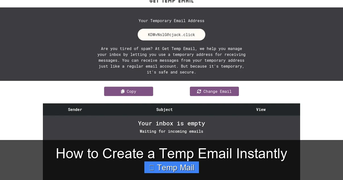 How to Create a Temp Email Instantly