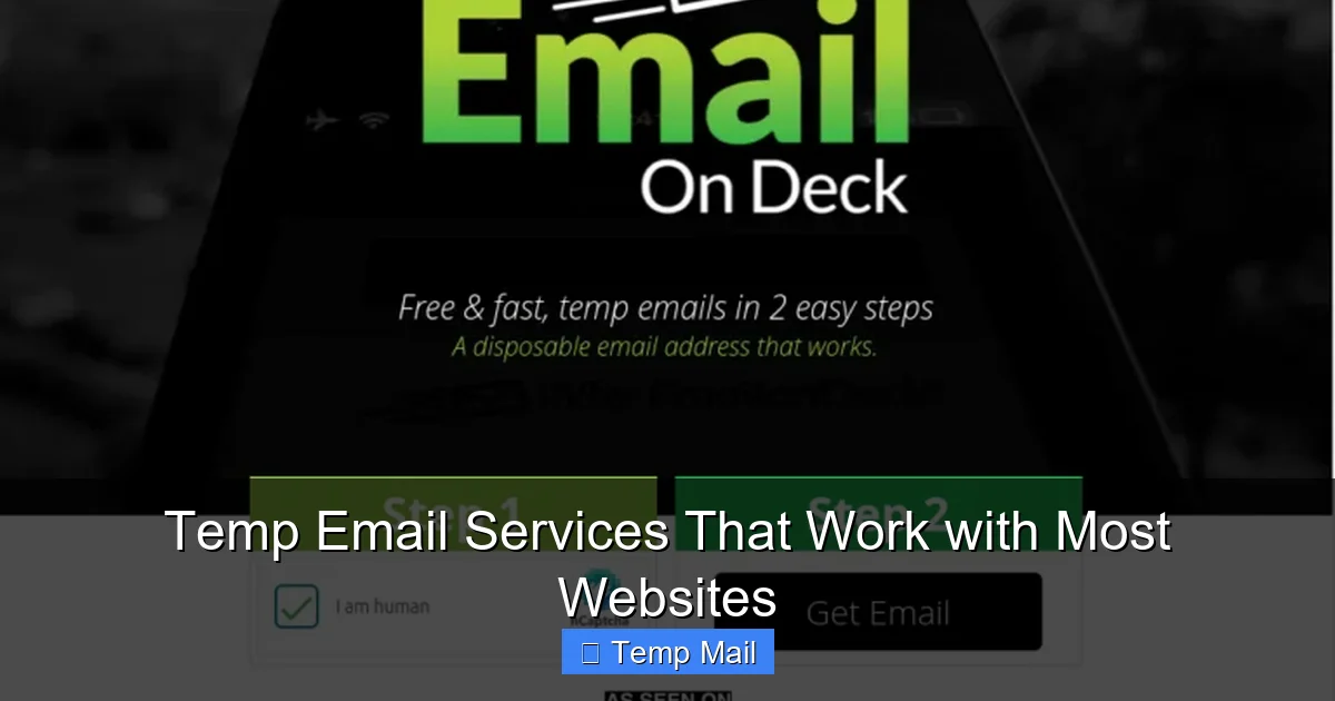 Temp Email Services That Work with Most Websites