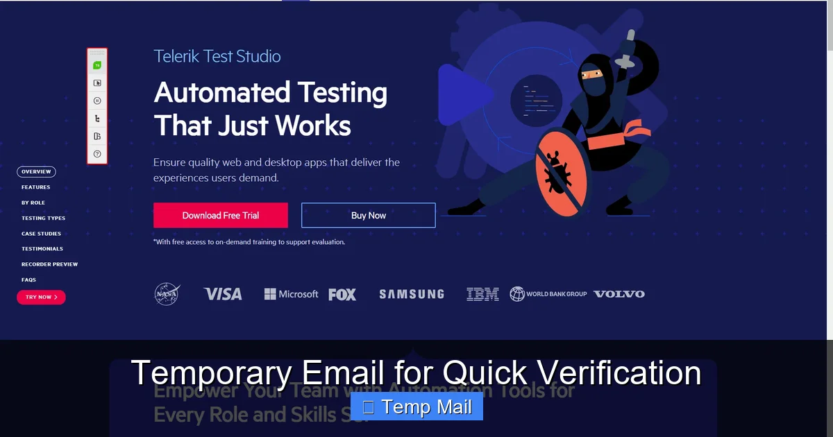Temporary Email for Quick Verification